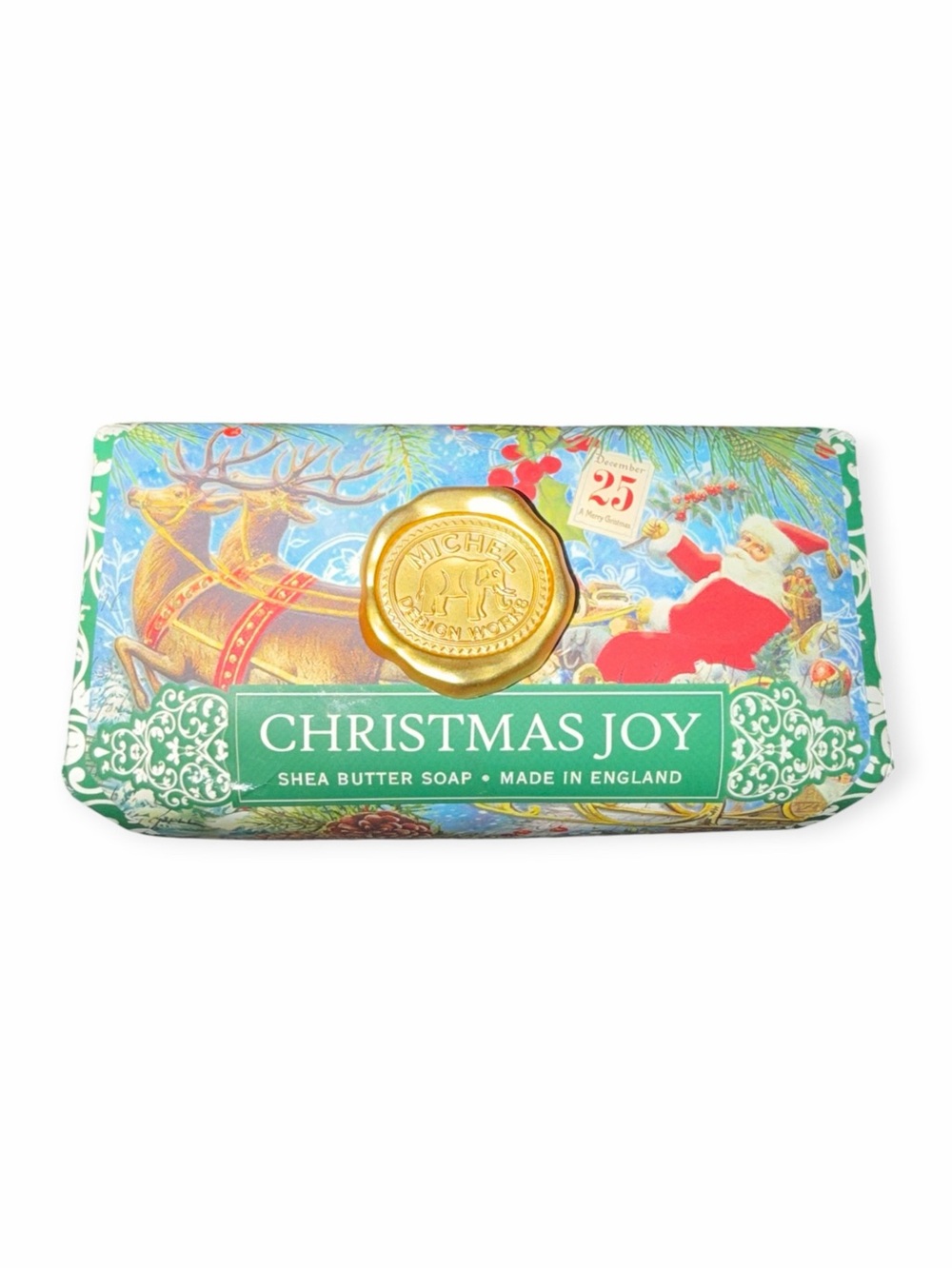 Michel Design Works Christmas Joy Large Shea Butter Bath Soap Bar 8.7oz NIP